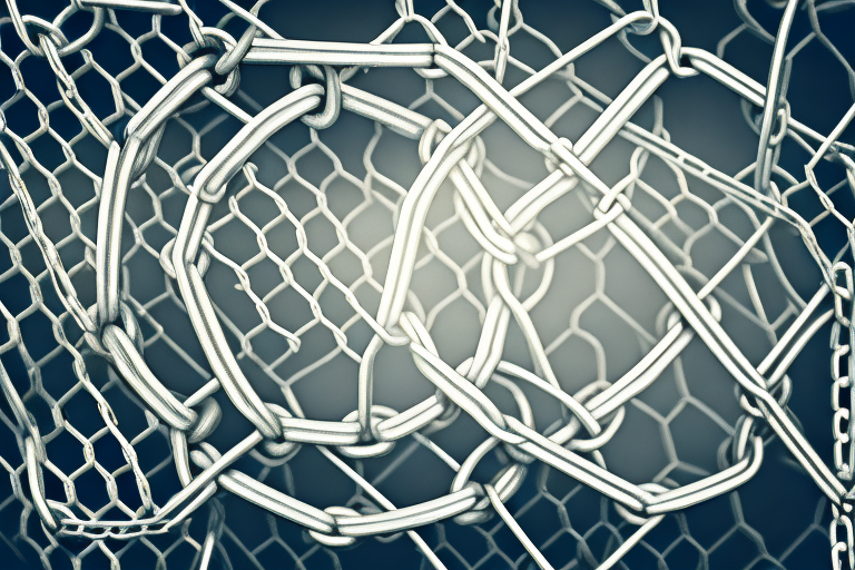 A broken chain link