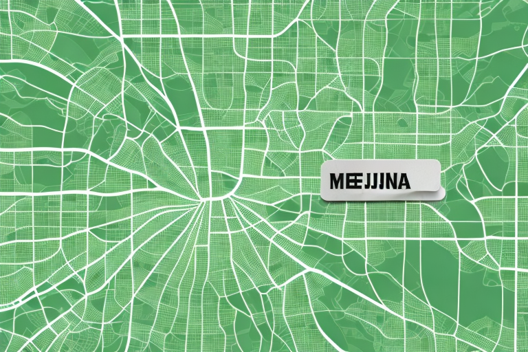 A marijuana leaf overlaid on a simplified map of austin